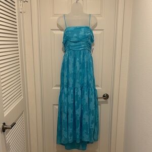 Chelsea28 Turquoise Backless Spaghetti-Strap Maxi Dress. Brand new with tags.